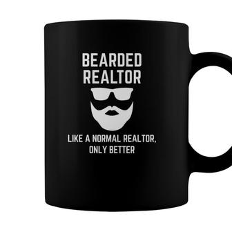 Bearded Realtor Definition Funny Male Real Estate Agent Coffee Mug - Seseable