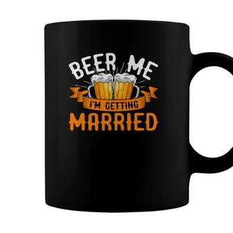 Beer Me I Am Getting Married Yellow Graphic Coffee Mug - Seseable