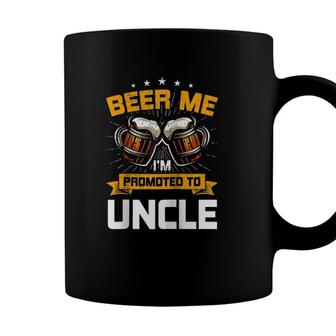 Beer Me Im Promoted To Uncle Gender Reveal Party Raglan Baseball Tee Coffee Mug - Seseable