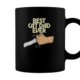 Best Cat Dad Ever Funny Kitten Pet Lover Owner Dad Men Gift Coffee Mug - Seseable