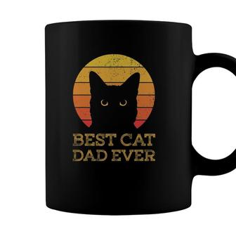 Best Cat Dad Ever Vintage Funny Cat Daddy Fathers Day Coffee Mug - Seseable