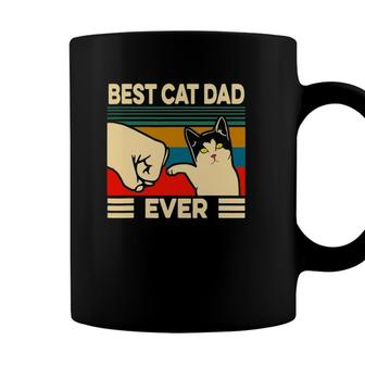 Best Cat Dad Ever Vintage Men Bump Fit Fathers Day Gift Coffee Mug - Seseable