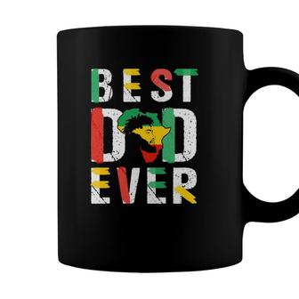 Best Dad Ever Juneteenth Flag Men Africa Map Freedom Day Coffee Mug - Seseable