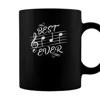 Best Dad Ever Music Notes Musician Fathers Day Coffee Mug - Seseable
