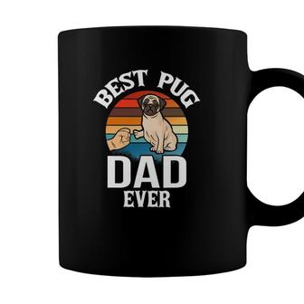 Best Dog Dad Ever Pug Retro Vintage Coffee Mug - Seseable