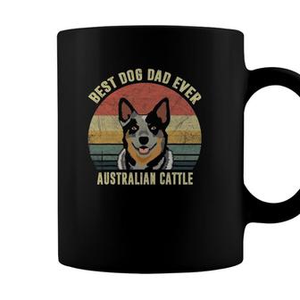 Best Dog Dad Ever Vintage Australian Cattle Dog Puppy Lover Coffee Mug - Seseable