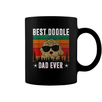 Best Doodle Dad Ever Retro Vintage Goldendoodle Coffee Mug - Seseable