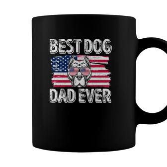 Best Pitbull Dog Dad Ever American Flag 4Th Of July American Flag Sunglasses Vintage Coffee Mug - Seseable