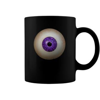 Big Purple Eyeball Creepy Funny Lazy Easy Halloween Costume Coffee Mug | Mazezy