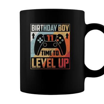 Birthday Boy 11 Time To Level Up Birthday Boy 11 Years Old Coffee Mug - Seseable