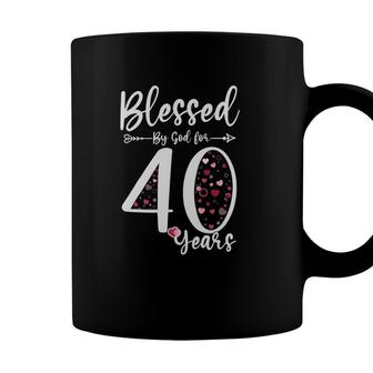 Blessed By God For 40 Years Old 40Th Birthday Gift For Women Coffee Mug