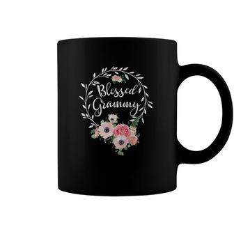 Blessed Grammy For Women Flower Decor Grandma Coffee Mug | Mazezy