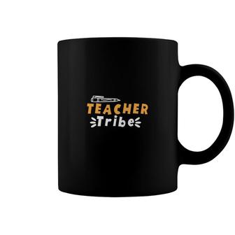 Blessed Teacher Tribe Teacher Orange And White Coffee Mug - Seseable