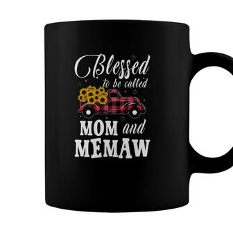 Blessed To Be Called Mom And Memaw Mothers Day Grandma Pickup Truck Sunflowers Coffee Mug - Seseable