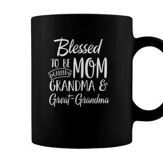 Blessed To Be Called Mom Grandma & Great-Grandma Mothers Day Coffee Mug - Seseable