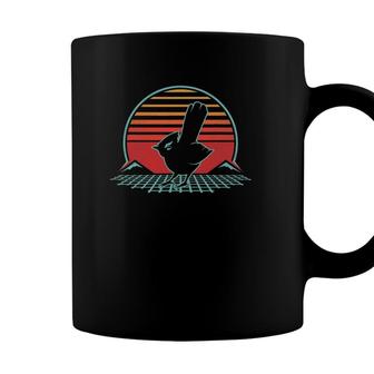 Blue Jay Bird Retro Vintage 80S Style Birding Gift Coffee Mug - Seseable