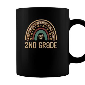 Boho Rainbow Teacher 2Nd Grade Teachers Day Leopard Coffee Mug - Seseable