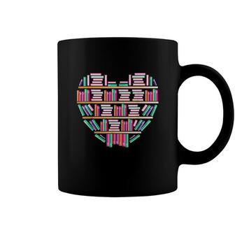 Book Reading Club Librarian Library Love Heart Coffee Mug - Monsterry