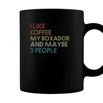 Boxador Dog Owner Coffee Lovers Quote Gift Vintage Retro Coffee Mug - Seseable