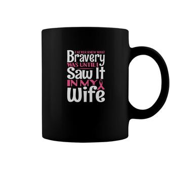 Breast Cancer Shirt Bravery Husband Men Dad Grandpa Gift Coffee Mug - Monsterry