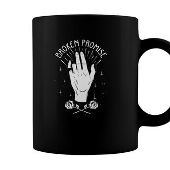 Broken Pinky Promise Roses - Sad Aesthetic Edgy Streetwear Coffee Mug - Seseable