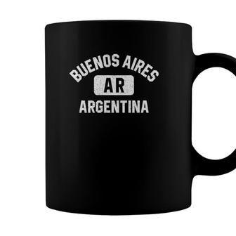 Buenos Aires Argentina Gym Style Distressed White Print Coffee Mug - Seseable
