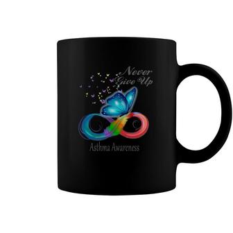 Butterfly Asthma Awareness Never Give Up Coffee Mug | Mazezy