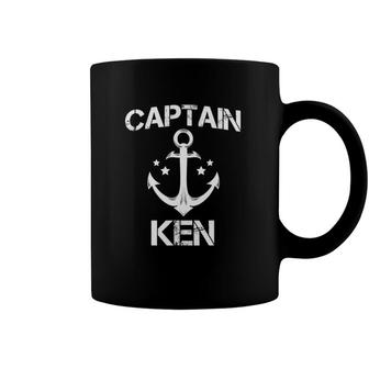Captain Ken Funny Birthday Personalized Name Boat Gift Coffee Mug | Mazezy