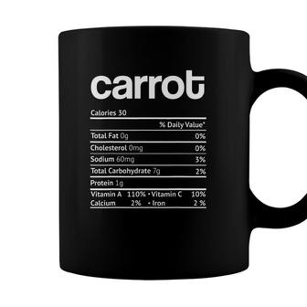 Carrot Nutrition Facts Funny Thanksgiving Christmas Food Coffee Mug - Seseable