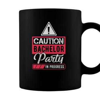 Caution Groom Bachelor Party In Progress Coffee Mug - Seseable