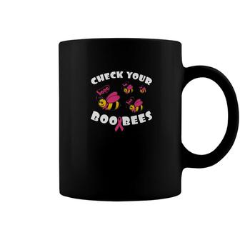 Check Your Boo Bees Funny Breast Cancer Gift Coffee Mug - Monsterry
