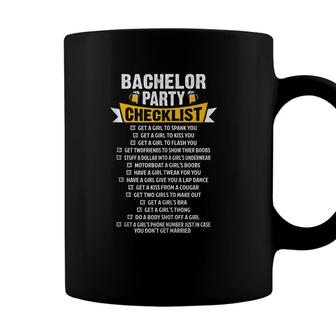 Checklist Bachelor Party Stag Groom Gag Men Funny Coffee Mug - Seseable