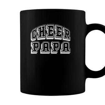 Cheer Papa Proud Cheerleader Funny Dad Fathers Day Coffee Mug - Seseable