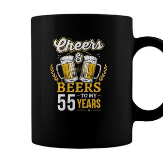 Cheers And Beers To My 55 Years Old 55Th Birthday Gifts Coffee Mug - Seseable