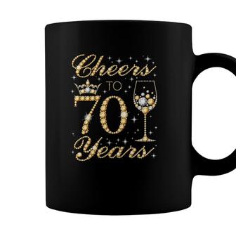 Cheers To 70 Years 70Th Queens Birthday 70 Years Old Coffee Mug - Seseable