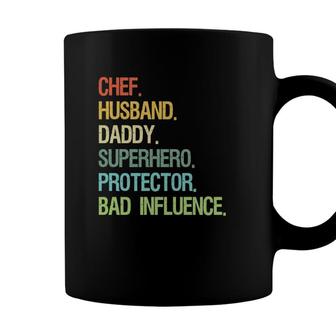 Chef Husband Daddy Superhero Protector Dad Coffee Mug - Seseable