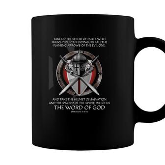 Christian Bible Verse Gifts Men Him Cross Armor God Coffee Mug - Seseable