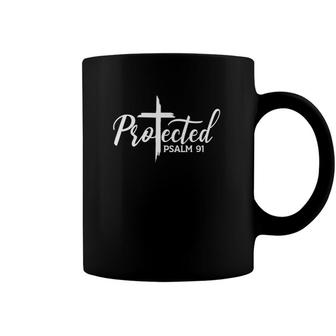 Christian Faith Protected Religious Jesus Psalms 91 Ver2 Coffee Mug | Mazezy CA