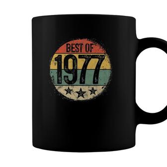 Circular Vintage Best Of 1977 45 Years Old Gift 45Th Birthday Coffee Mug - Seseable