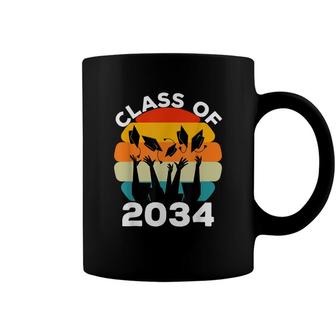 Class Of 2034 Grow With Me 70S Retro Pre-K Kindergarten Kids Coffee Mug - Seseable