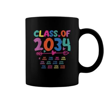 Class Of 2034 Grow With Me Graduation First Day Of School Coffee Mug - Seseable