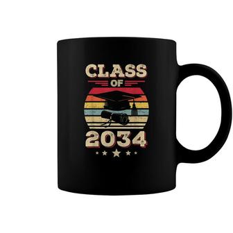 Class Of 2034 Grow With Me Handprint On Back K-12 Vintage Coffee Mug - Seseable