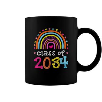 Class Of 2034 Rainbow Pink Graduate Preschool Kindergarten Coffee Mug - Seseable