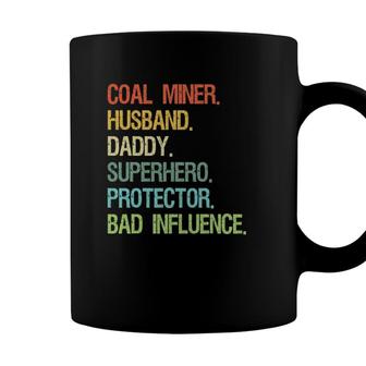 Coal Miner Husband Daddy Superhero Protector Dad Coffee Mug - Seseable