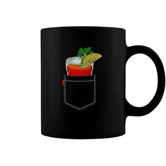 Cocktail To Go In Chest Pocket Bloody Mary Coffee Mug | Mazezy