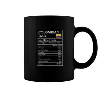 Colombian Dad Gift Funny Nutrition Facts Fathers Day Coffee Mug - Monsterry CA