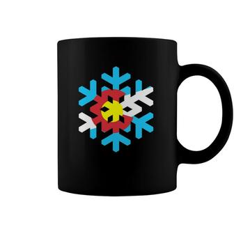 Colorado Flag Snowflake Design State Of Colorado Coffee Mug | Mazezy