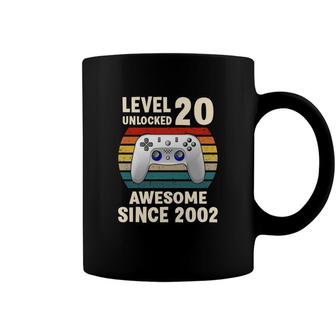Congratulations Level 20 Unlocked Awesome Since 2002 And Happy 20Th Birthday Coffee Mug - Seseable
