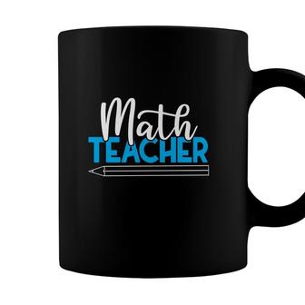 Cool Blue White Pencil Design Math Teacher Gifts Coffee Mug - Seseable