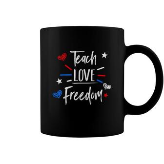 Cool Teacher Red White And Blue Patriotic Funny 4Th Of July Coffee Mug - Seseable